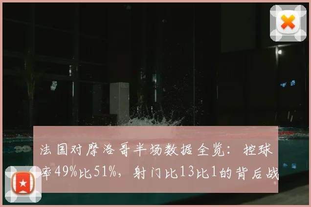 法国对摩洛哥半场数据全览：控球率49%比51%，射门比13比1的背后战术分析